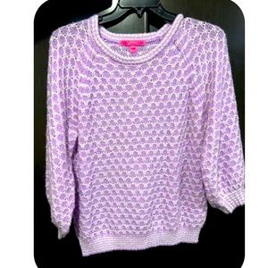 Beautiful Lilly Pulitzer purple sweater just in time for Spring.